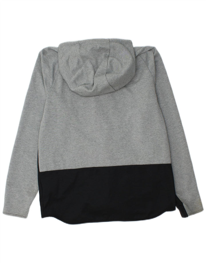 NIKE Hombre Sudadera con capucha y cremallera de algodón color block gris medio