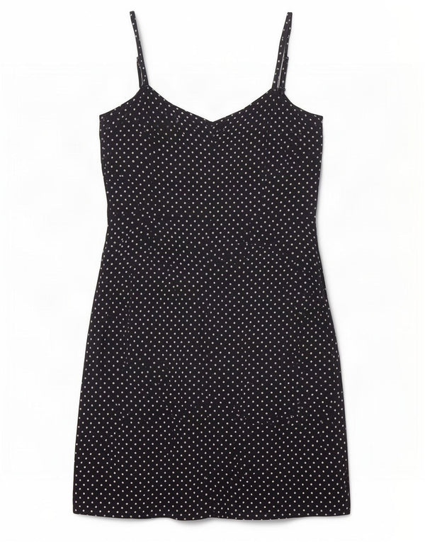 Blues Club Vestido lencero para mujer UK 44 Grande Rayón de lunares azul marino