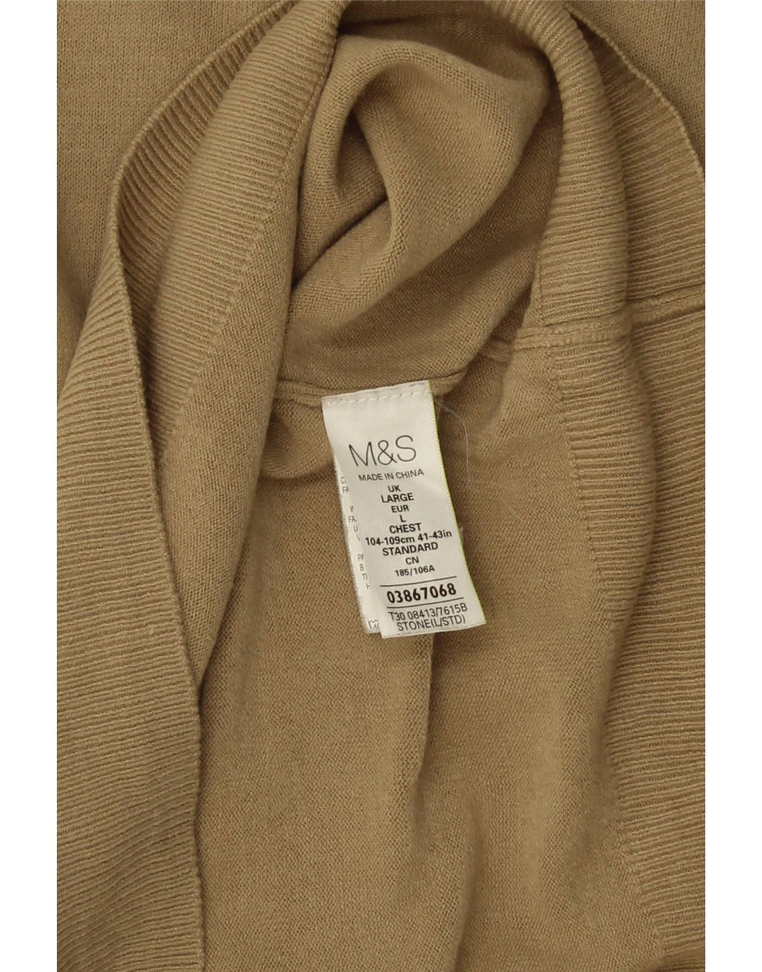 Marks & Spencer Suéter con Cuello en V para Hombre Acrílico Beige Grande