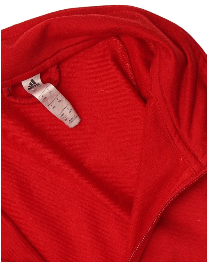 Adidas Hombre Chándal Top Chaqueta 2XL Rojo Poliéster