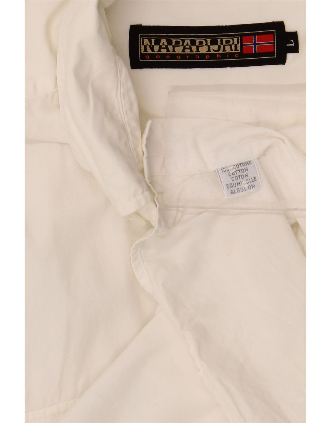 Camisa Napapijri Hombre Grande Algodón Blanco