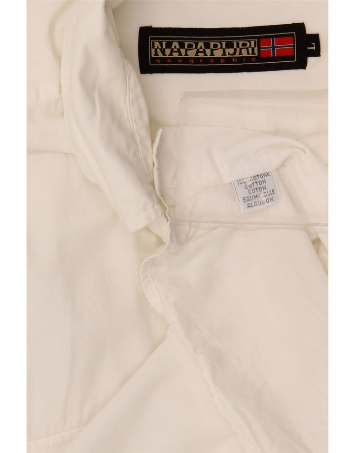 Camisa Napapijri Hombre Grande Algodón Blanco