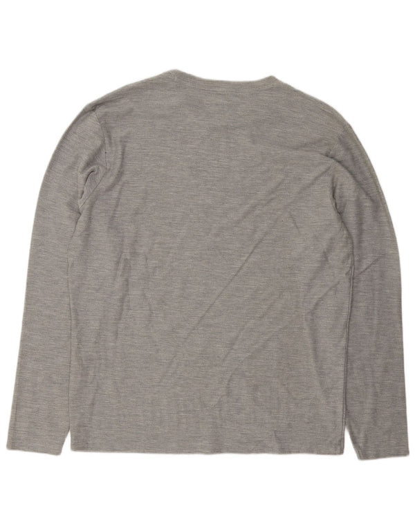 Jack & Jones Hombre Camiseta Gráfica Manga Larga XL Algodón Gris