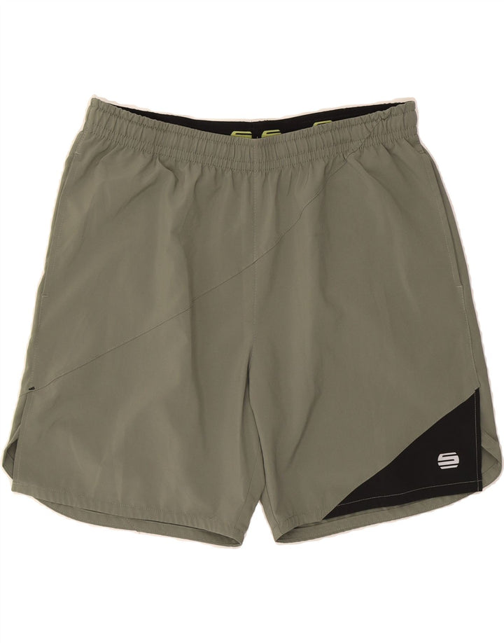 MANGUUN Mens Sport Shorts XL  Khaki Colourblock Polyester Vintage Manguun and Second-Hand Manguun from Messina Hembry 