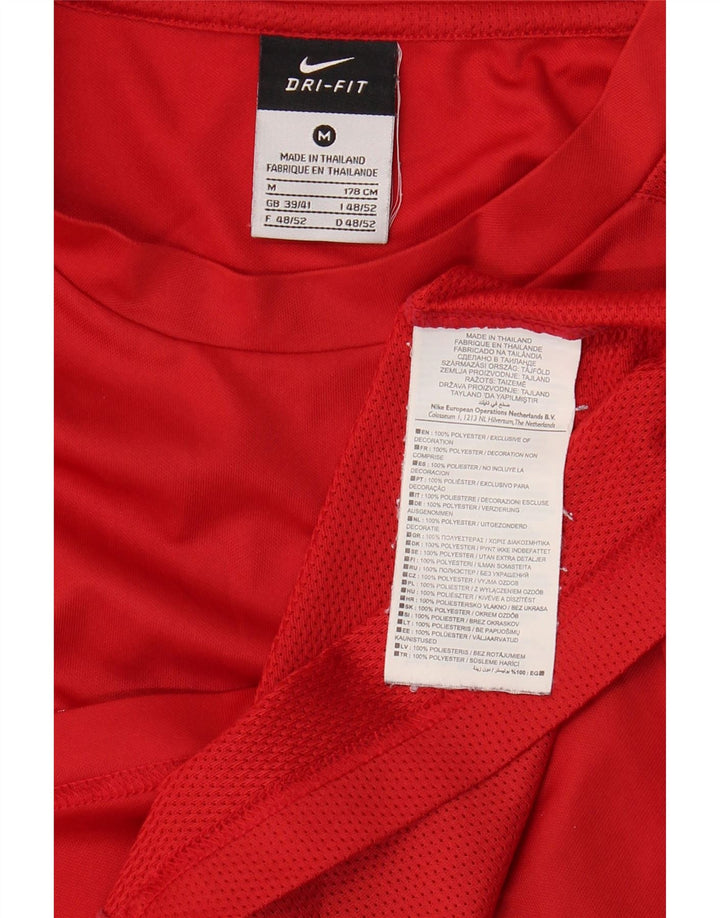 Camiseta Nike Dri Fit para hombre UK 39/41 Poliéster rojo mediano