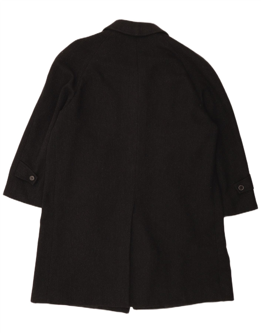 Vintage hombres abrigo Reino Unido 44 2XL negro