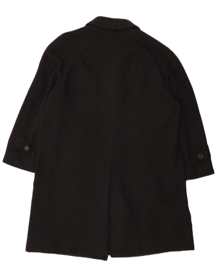 Vintage hombres abrigo Reino Unido 44 2XL negro