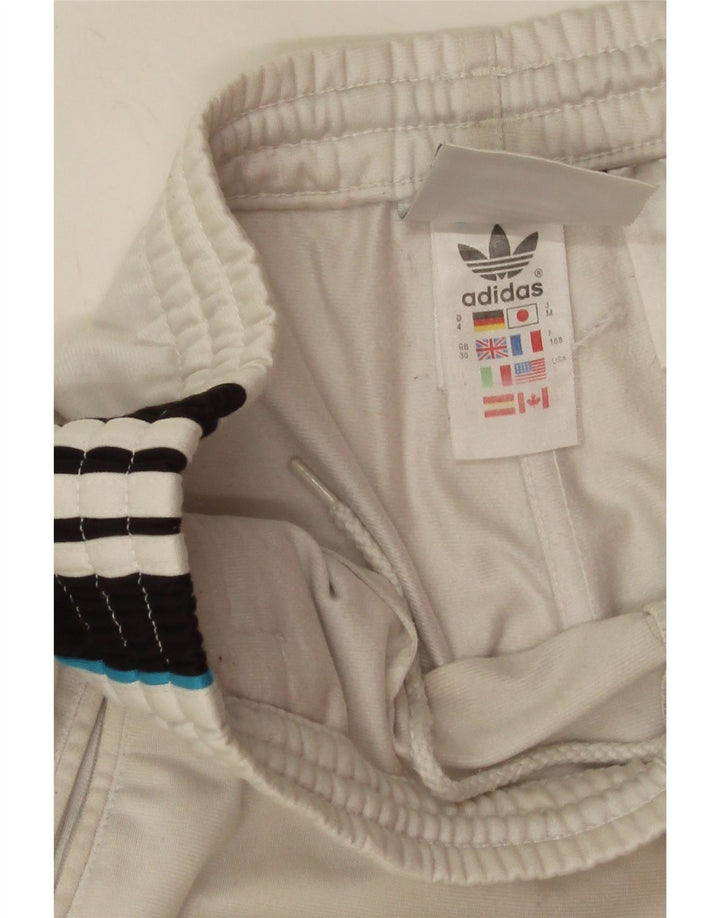 Adidas Hombre Pantalones De Chándal Gráficos Poliéster Color Block Blanco Mediano