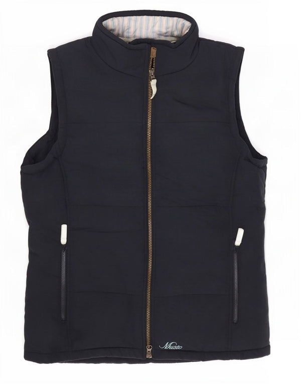 Musto Chaleco acolchado para mujer UK 44 Grande Poliéster azul marino