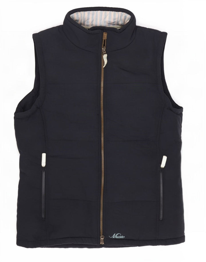 Musto Chaleco acolchado para mujer UK 44 Grande Poliéster azul marino