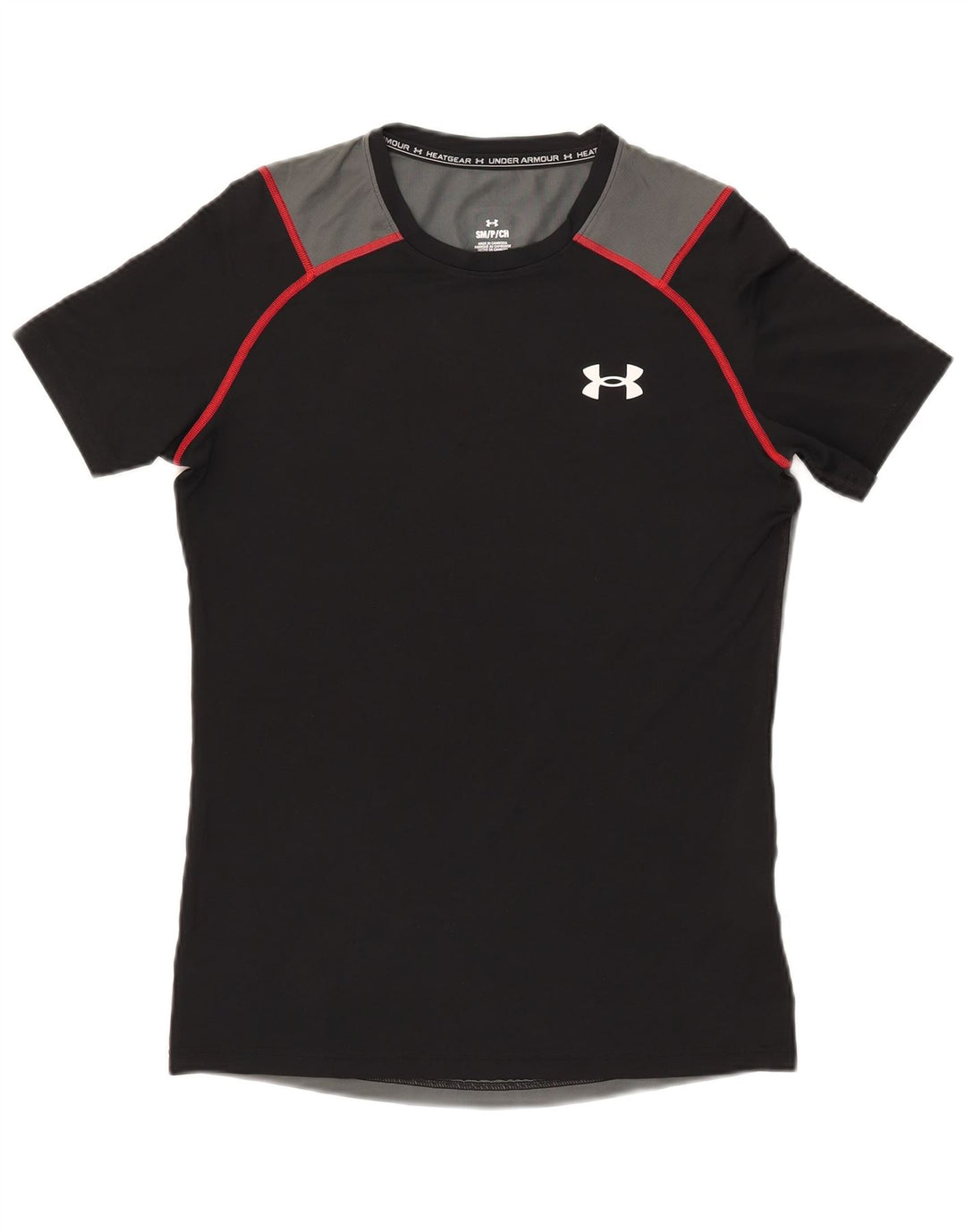 Under Armour Hombre Camiseta Top Small Negro Colorblock Poliéster