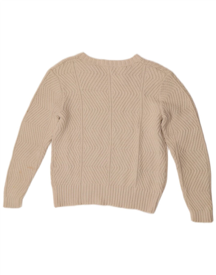 Marks & Spencer Suéter con Cuello en V para Mujer UK 10 Small Off White
