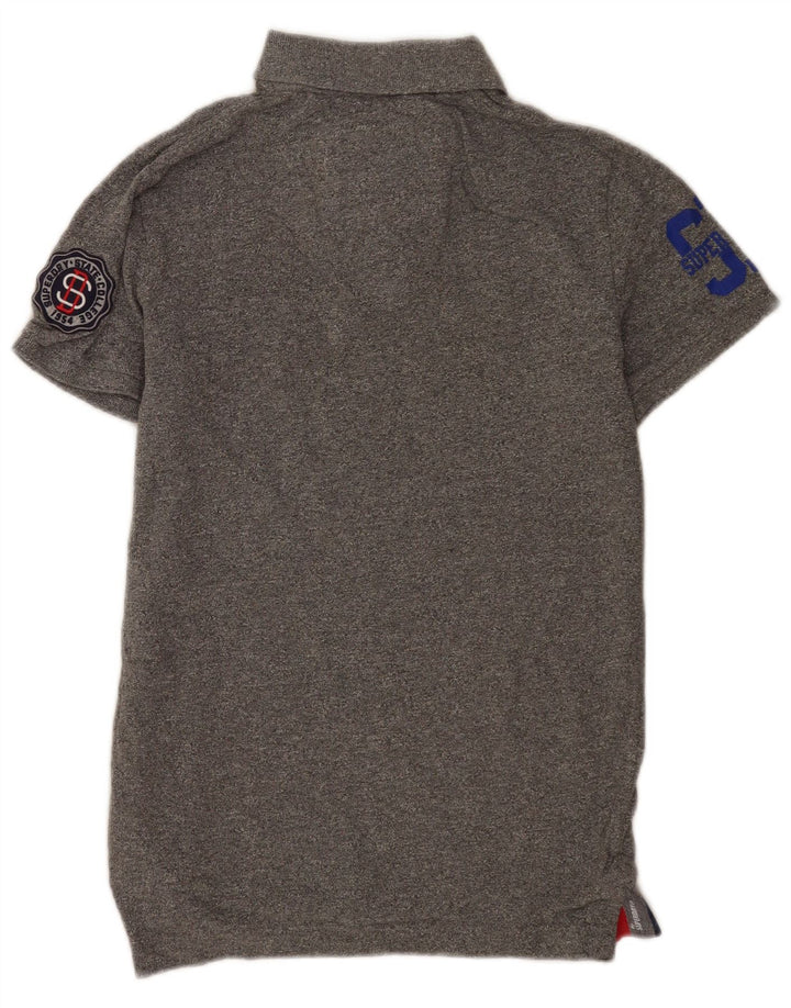 Superdry Polo Gráfico De Algodón Gris Medio Para Hombre