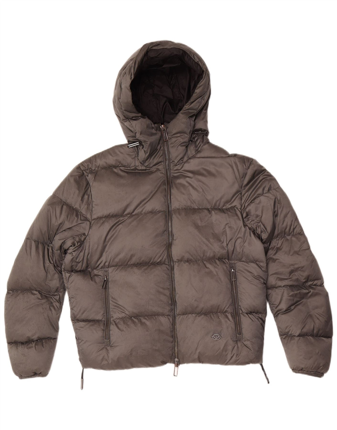 Chaqueta acolchada con capucha Emporio Armani Hombre IT 50 Poliamida gris medio