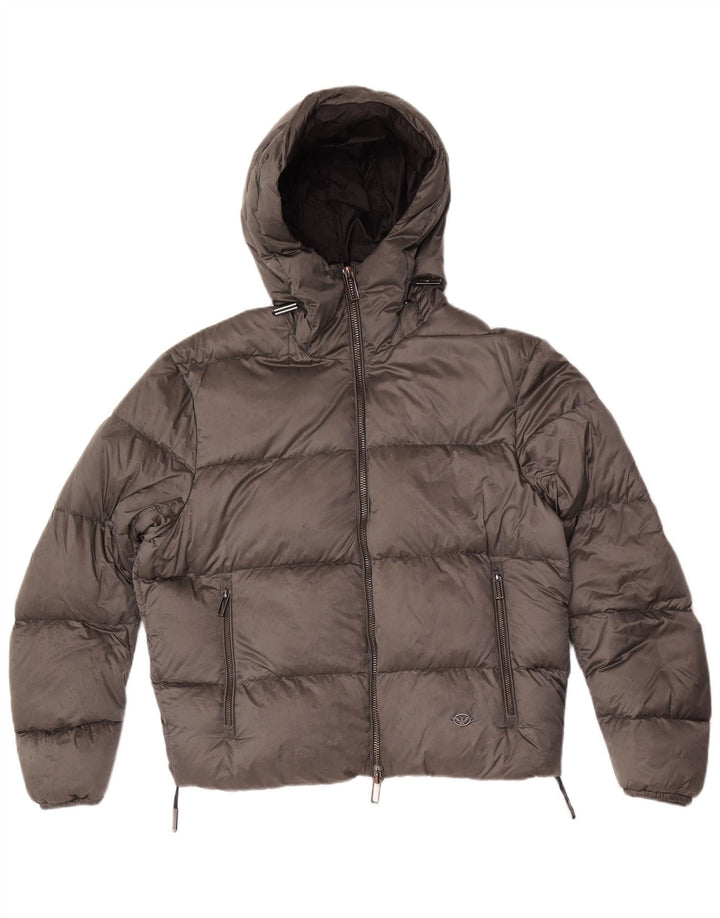 Chaqueta acolchada con capucha Emporio Armani Hombre IT 50 Poliamida gris medio