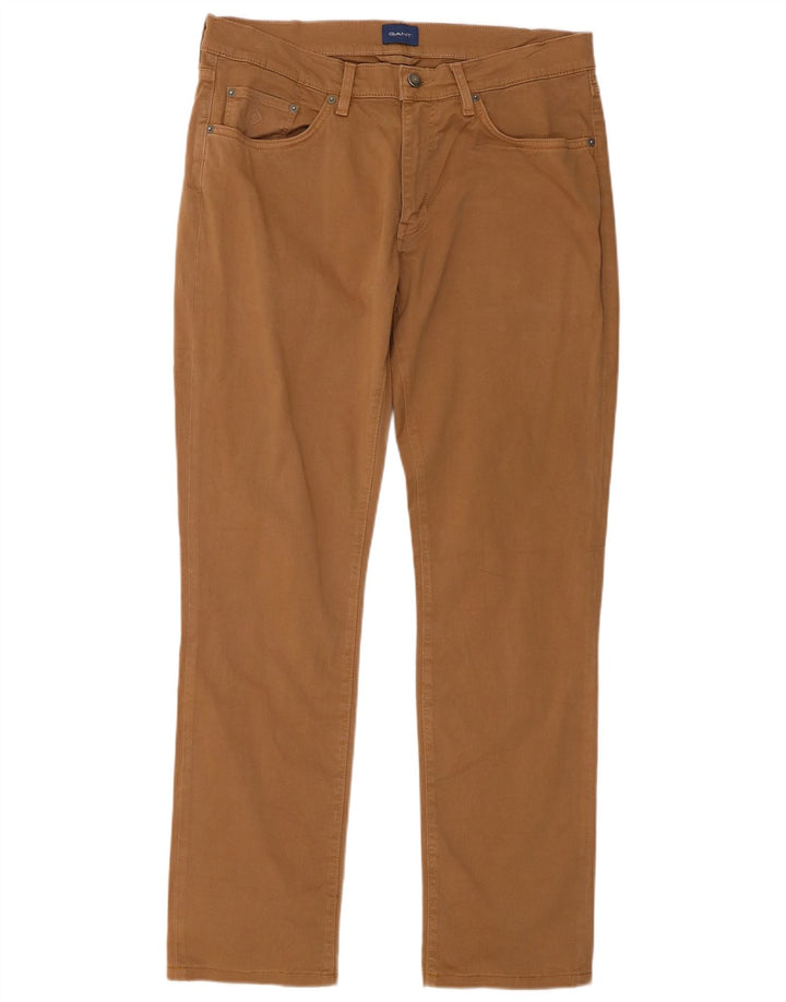 Gant Pantalón cargo ajustado para hombre W34 L32 Algodón marrón