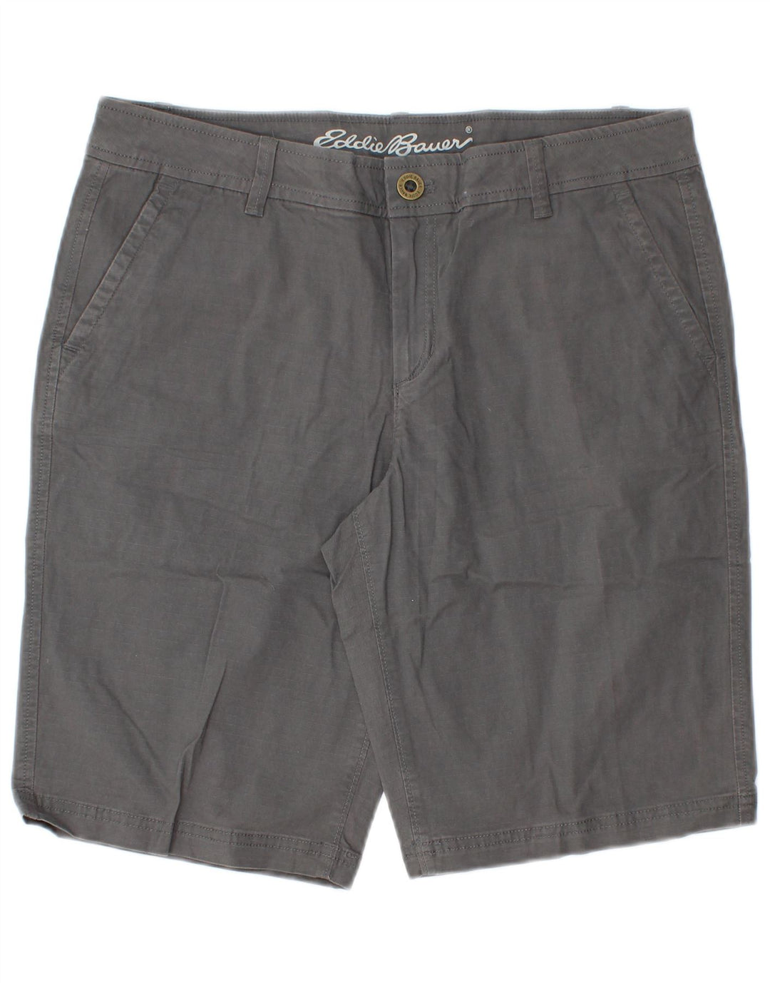 Eddie Bauer Pantalones cortos chinos para mujer US 8 Mediano W32 Algodón gris