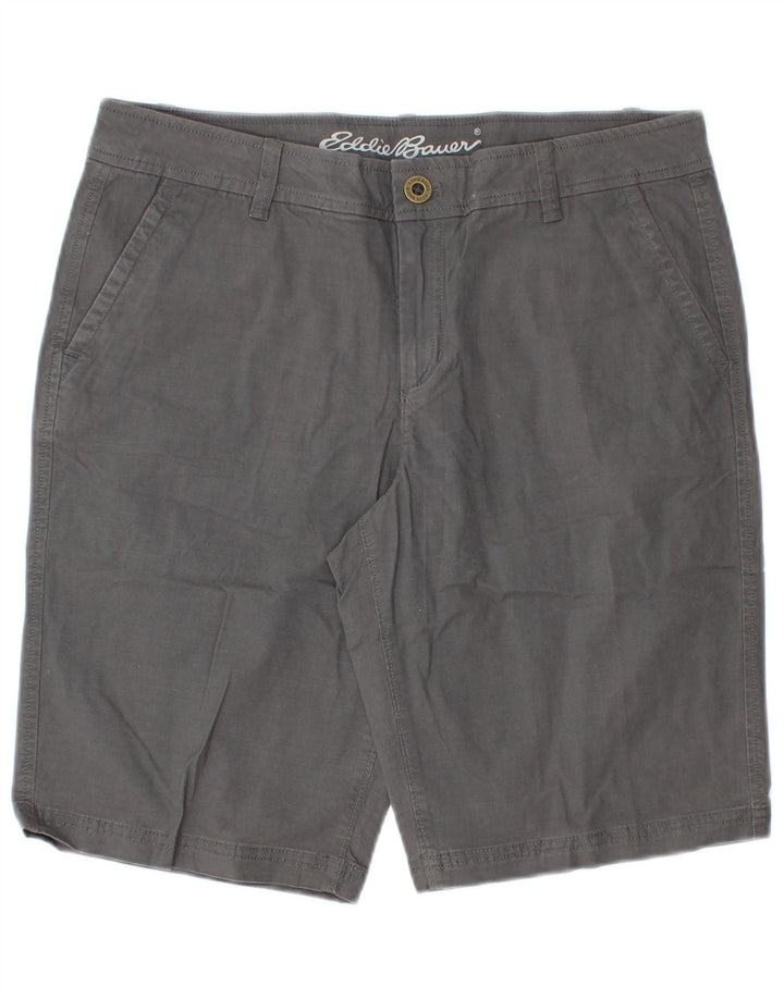 Eddie Bauer Pantalones cortos chinos para mujer US 8 Mediano W32 Algodón gris
