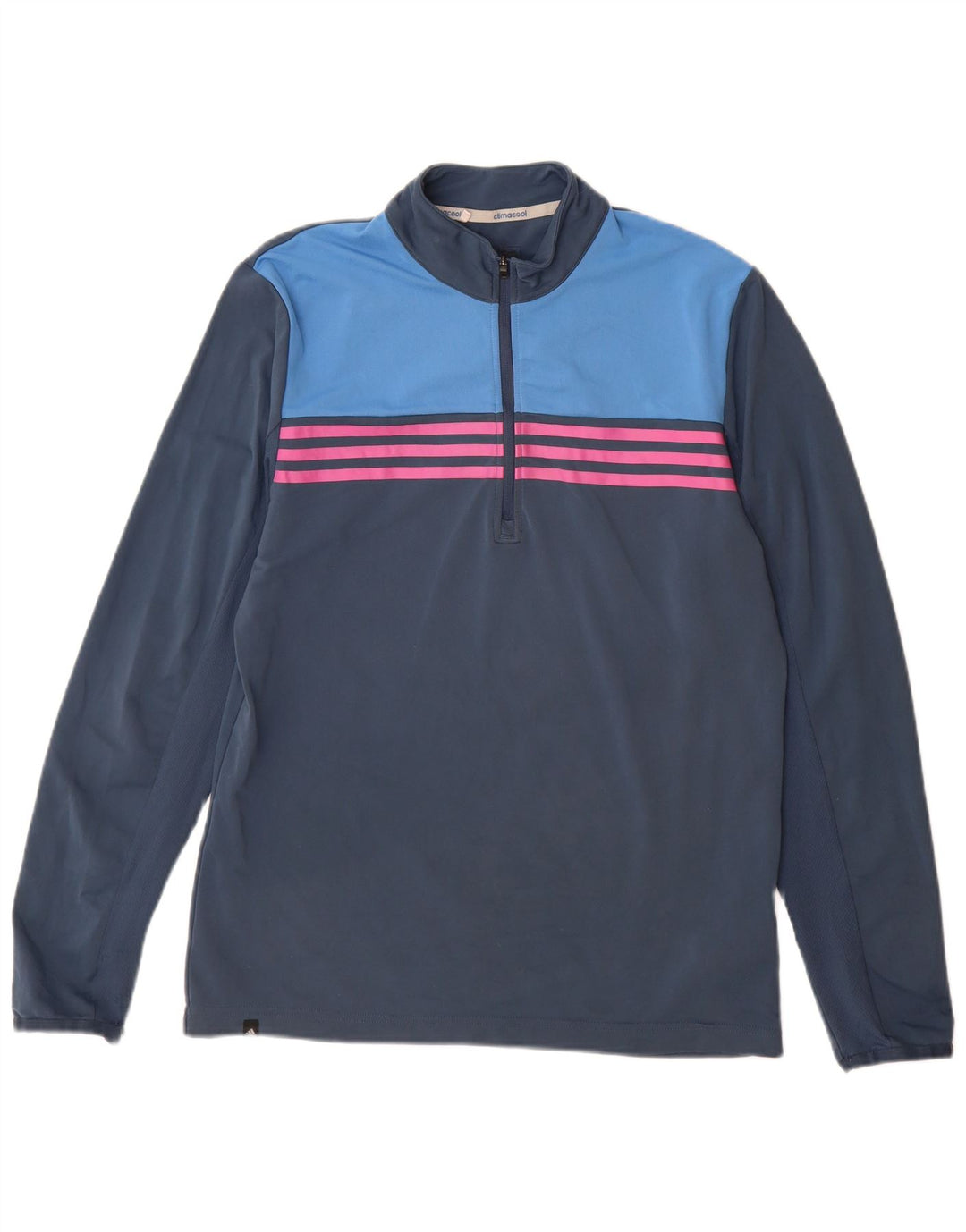 Adidas Mens Climacool Jersey Chándal Top Pequeño Azul Marino Colorblock