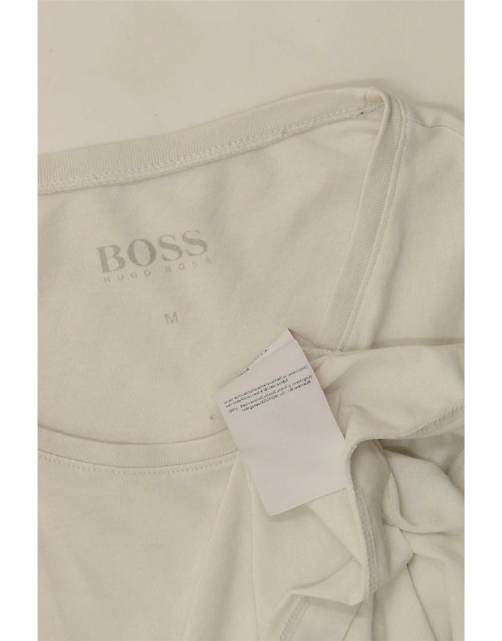 Camiseta Hugo Boss Hombre Top Medium Blanco Algodón