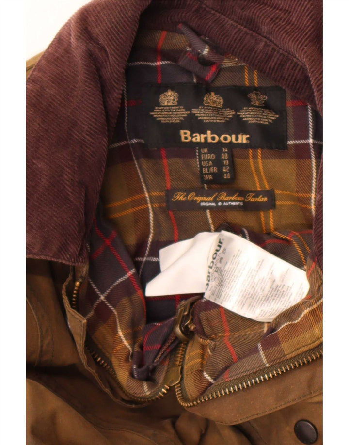 Barbour Chaqueta de algodón encerado para mujer Reino Unido 44 Grande Marrón
