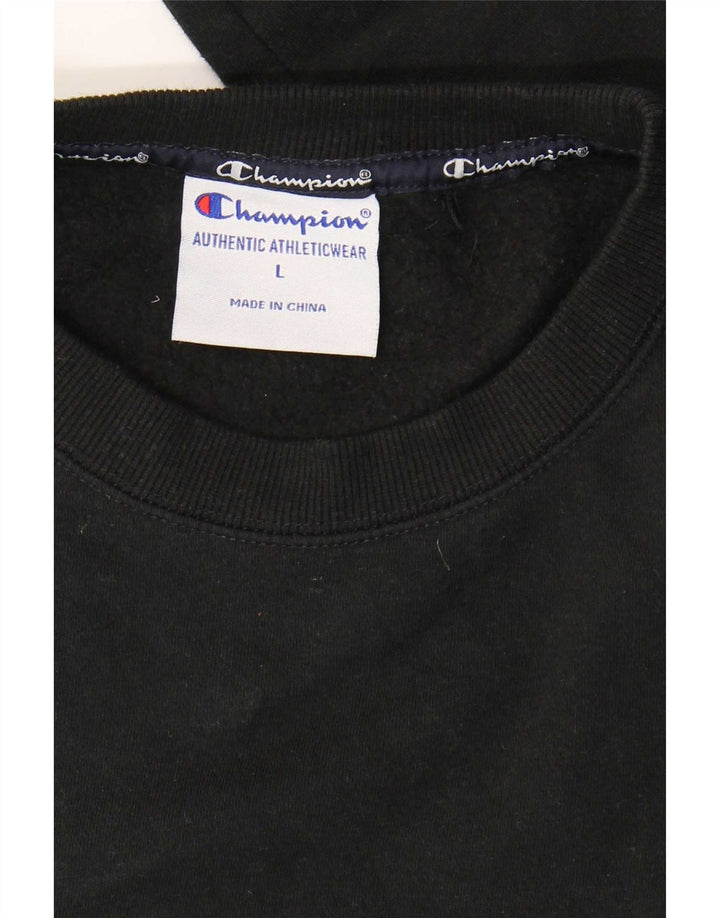 Champion Sudadera Gráfica para Hombre Jersey Grande De Algodón Negro