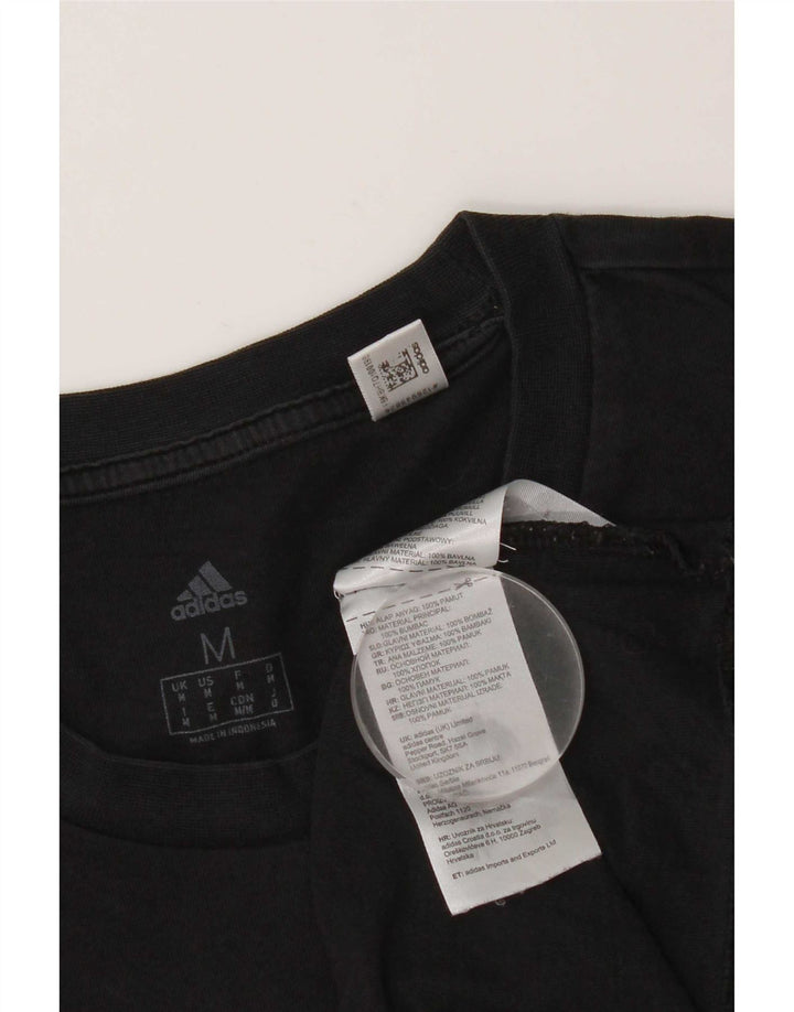 Adidas - Camiseta gráfica para hombre, talla mediana, algodón negro