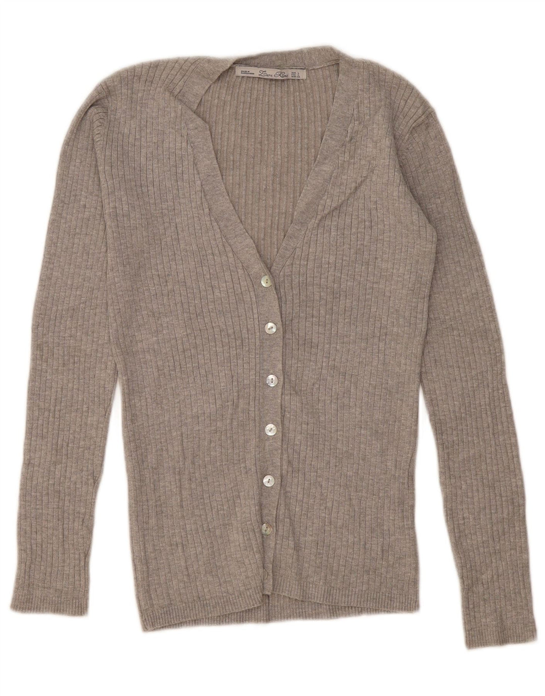 Zara Mujer Cárdigan Suéter UK 44 Grande Gris