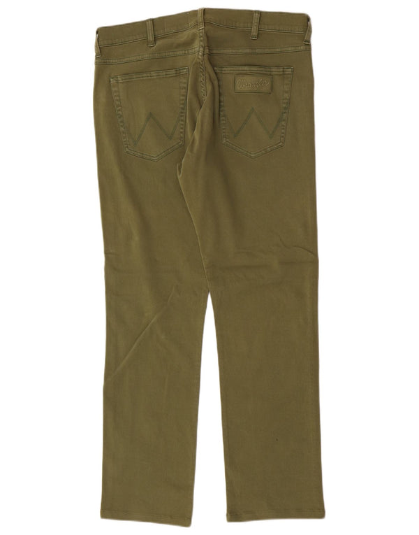 Wrangler Pantalones informales rectos Greensboro para hombre W32 L29 Algodón verde