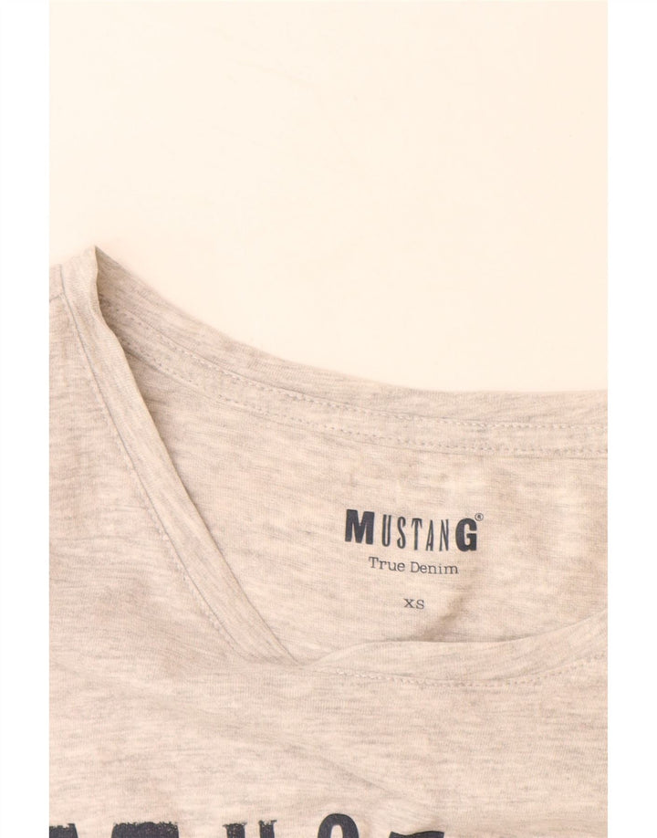 MUSTANG Camiseta gráfica para mujer Top UK 6 XS Gris moteado