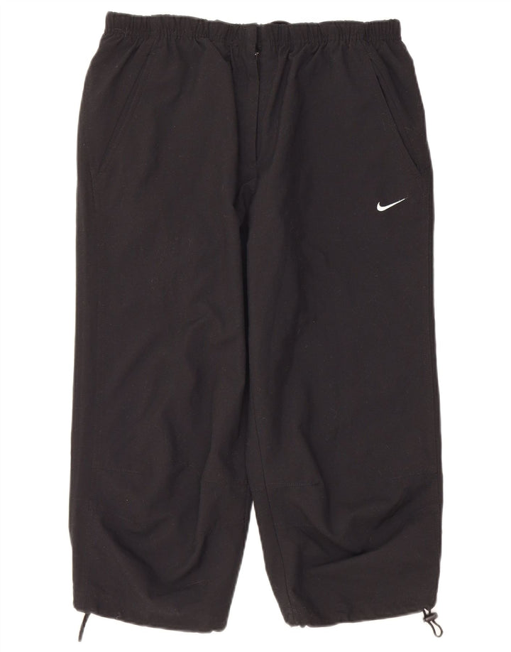 Nike Mujer Capri Chándal Pantalones UK 10/12 Mediano Negro Poliéster