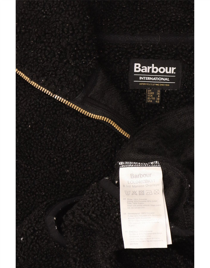 Barbour Chaqueta polar extragrande para mujer UK 10 Small Poliéster negro