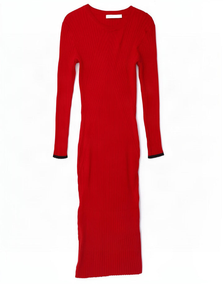 Vestido tipo jersey maxi para mujer Oasis UK 8 Small Rojo