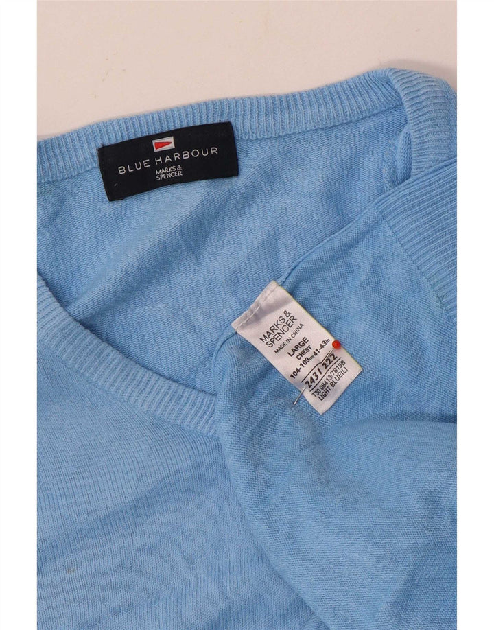 Marks & Spencer Suéter Azul Harbor con Cuello En V para Hombre Acrílico Grande