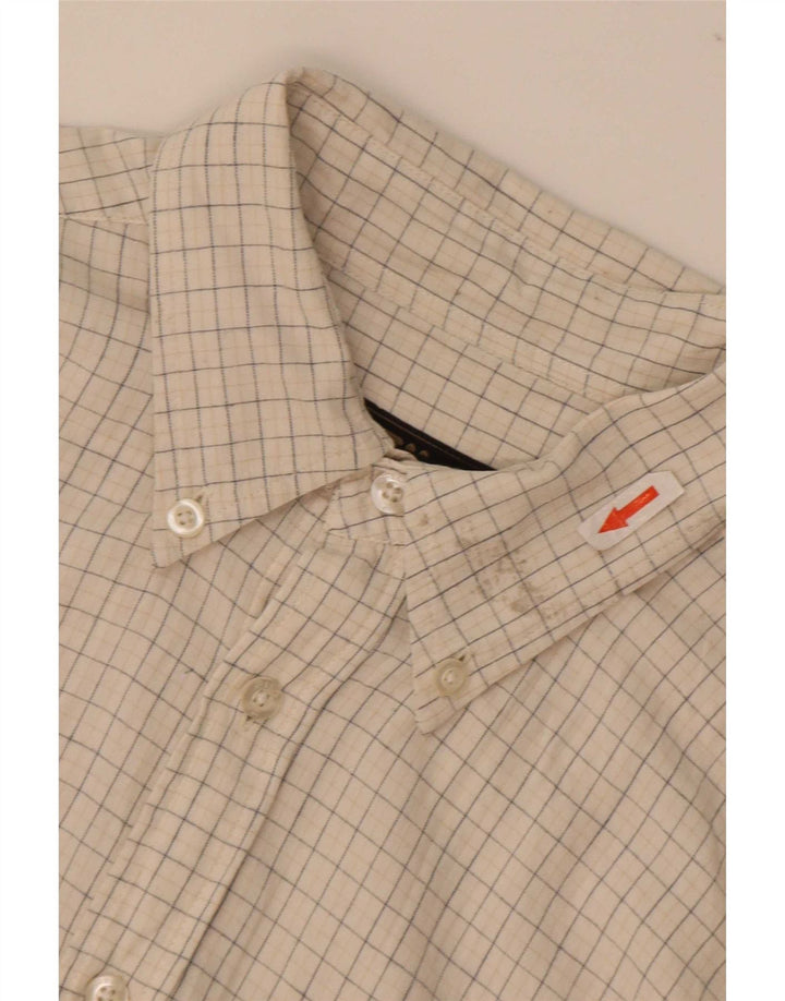 Camisa Fila Hombre Algodón A Cuadros Beige Medio