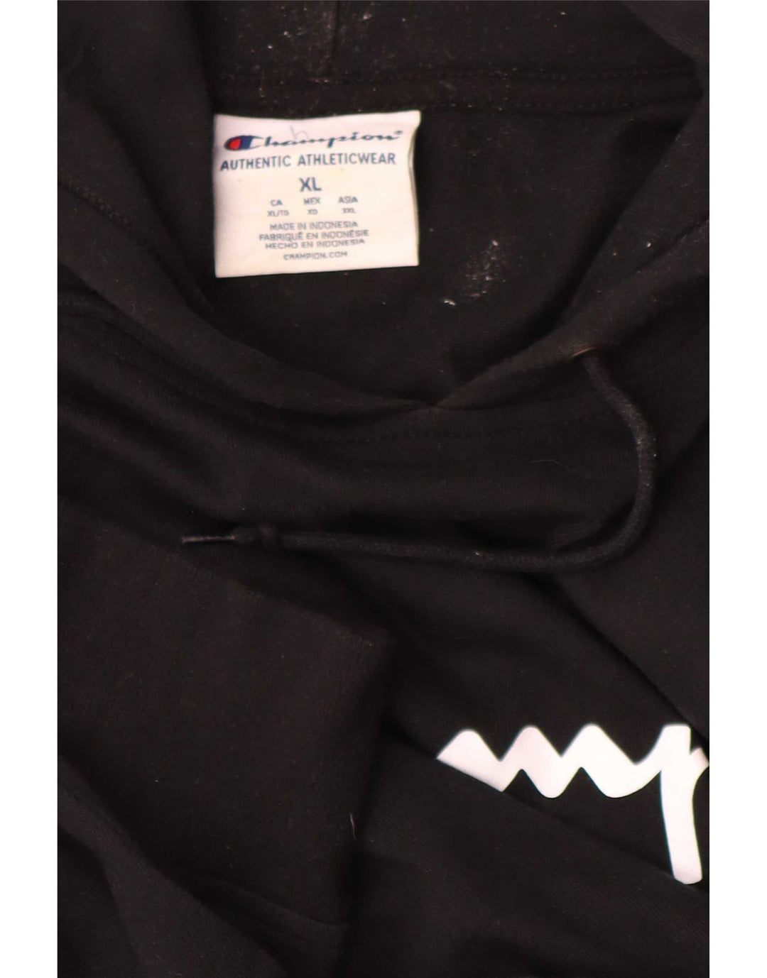 Champion Sudadera con capucha gráfica para hombre XL Negro