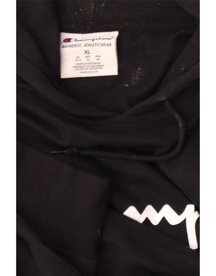 Champion Sudadera con capucha gráfica para hombre XL Negro