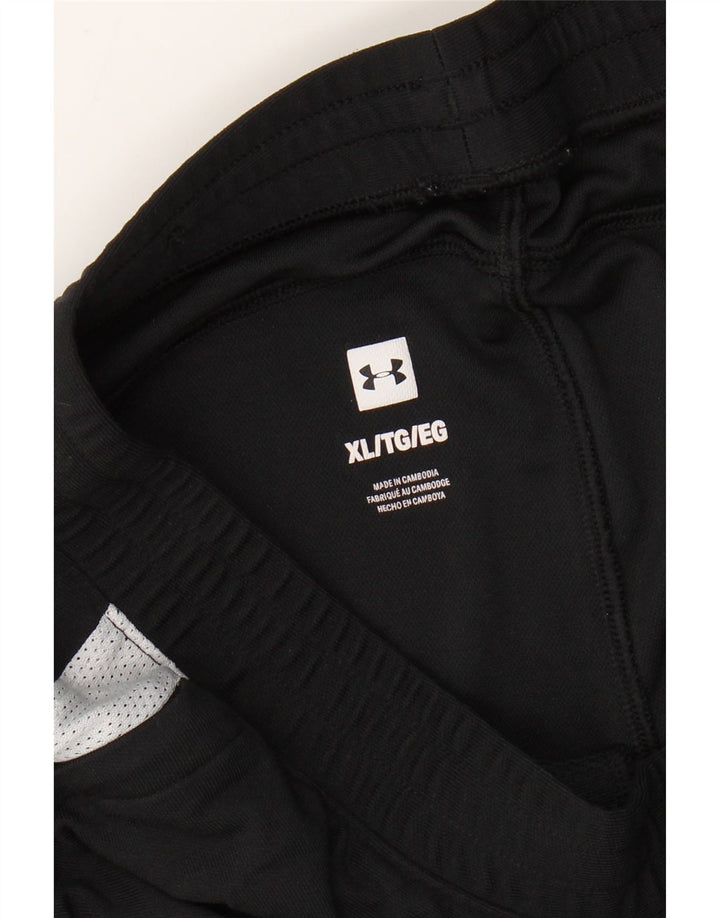 Under Armour Pantalón de chándal para hombre XL Negro Colorblock