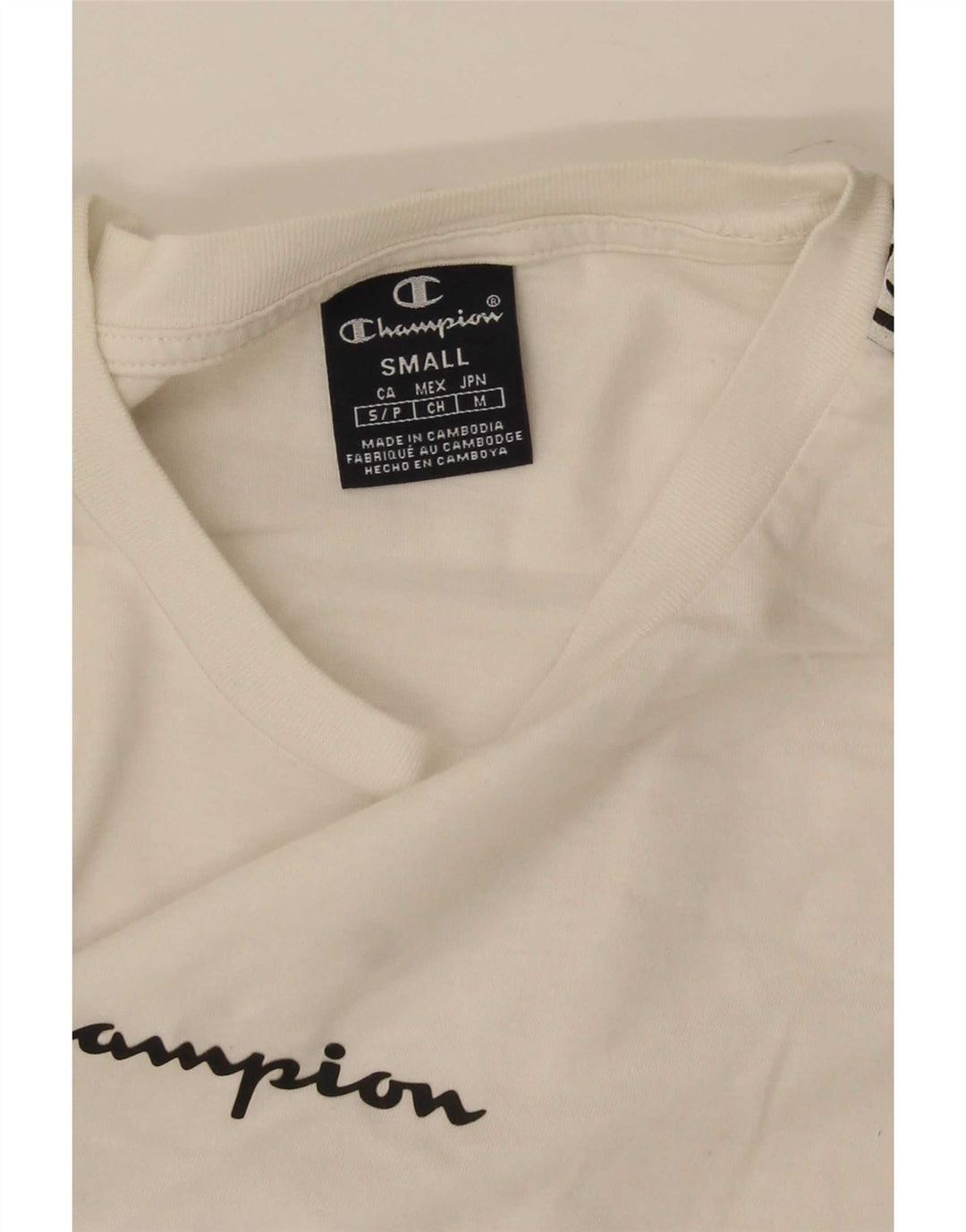 Champion Camiseta Gráfica Para Hombre Top Small Blanco Colorblock