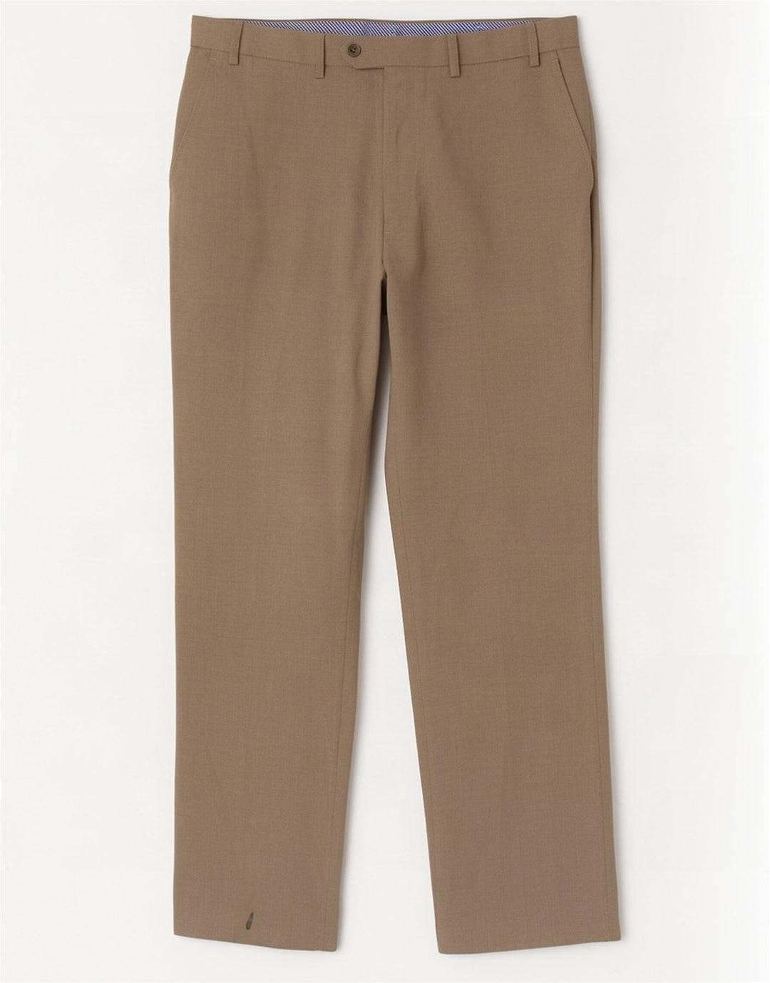 Marks & Spencer Pantalón de traje recto para hombre W38 L33 Poliéster beige