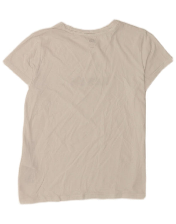 Levi's Camiseta gráfica para mujer Top UK 12 Medium White Cotton