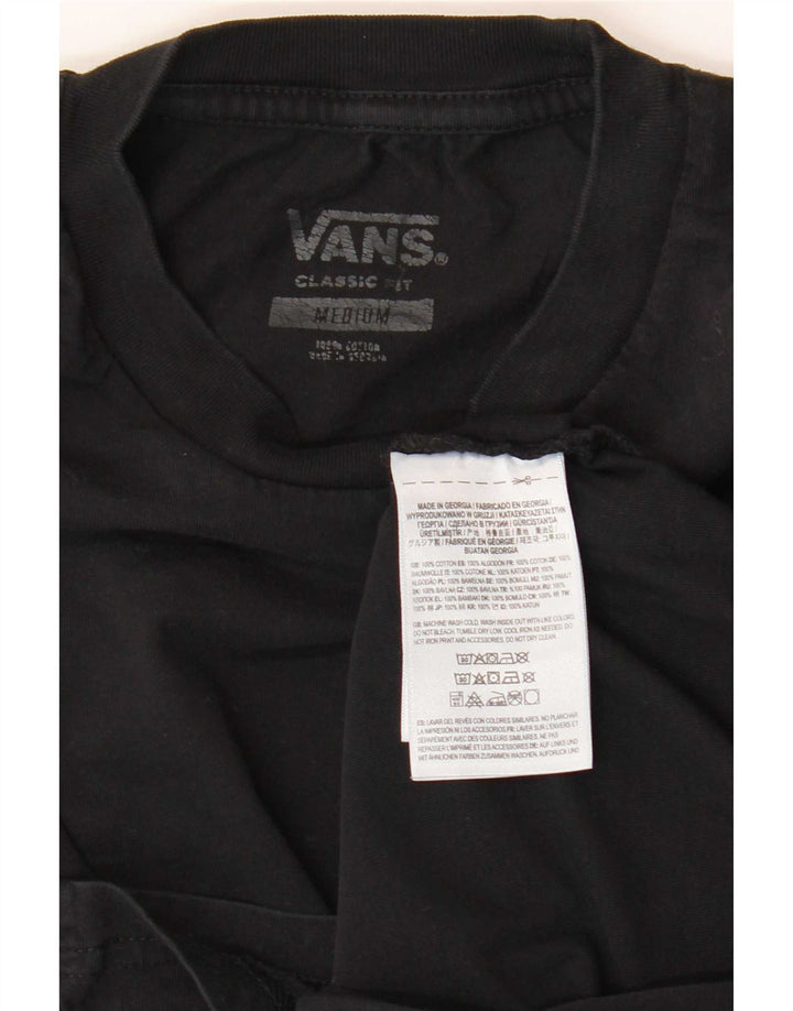 Camiseta Vans Classic Fit para hombre, talla mediana, algodón negro