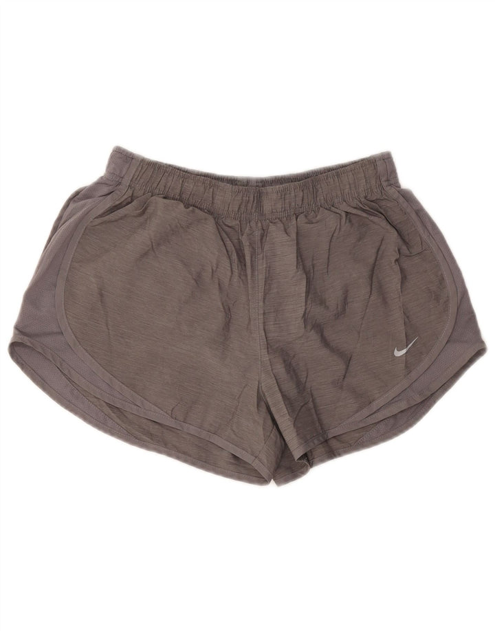 NIKE Pantalones cortos deportivos Dri Fit para mujer UK 40 Poliéster gris medio