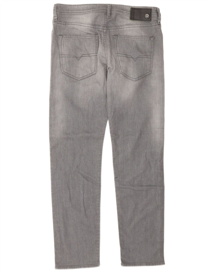 Diesel Vaqueros Rectos Hombre W30 L30 Algodón Gris