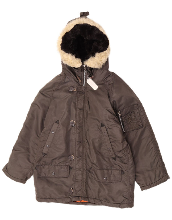 Rifle Chaqueta de vuelo MA-1 con capucha Tradition de la Marina de los EE. UU. para hombre UK 36 Small Brown