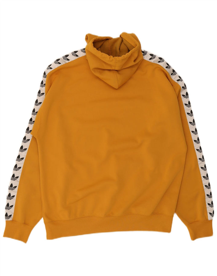 Adidas Hombre Sudadera Con Capucha Gráfica Jersey Amarillo Medio Colorblock Poliéster