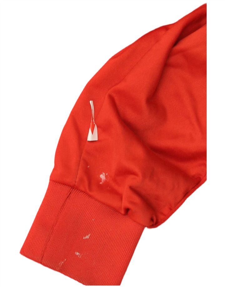 Kappa Mujer Gráfico Chándal Top Chaqueta UK 10 Pequeño Poliéster Rojo