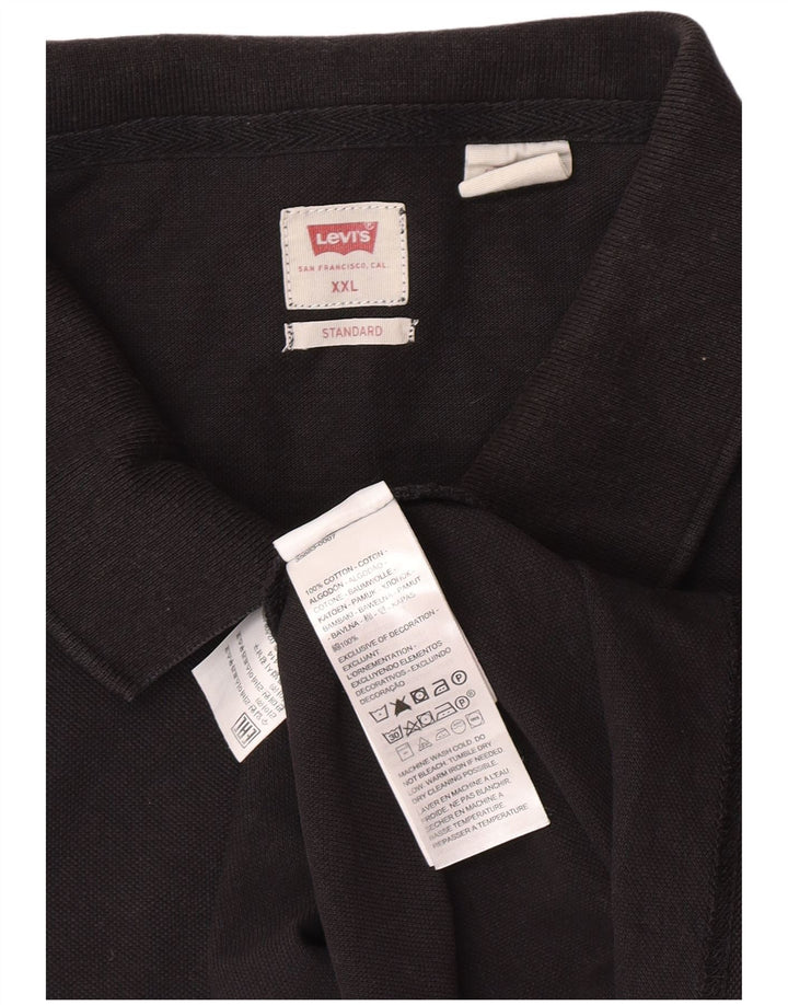 Levi's Polo estándar para hombre 2XL Algodón negro