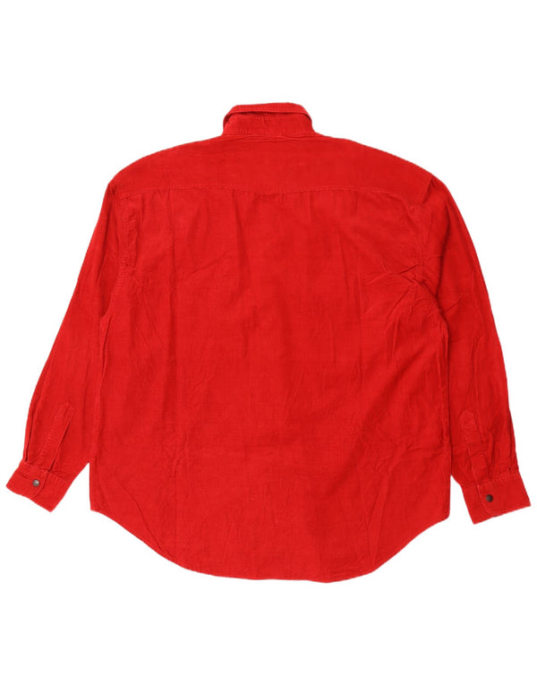 J&P Brothers Camisa de pana para hombre XL Algodón rojo