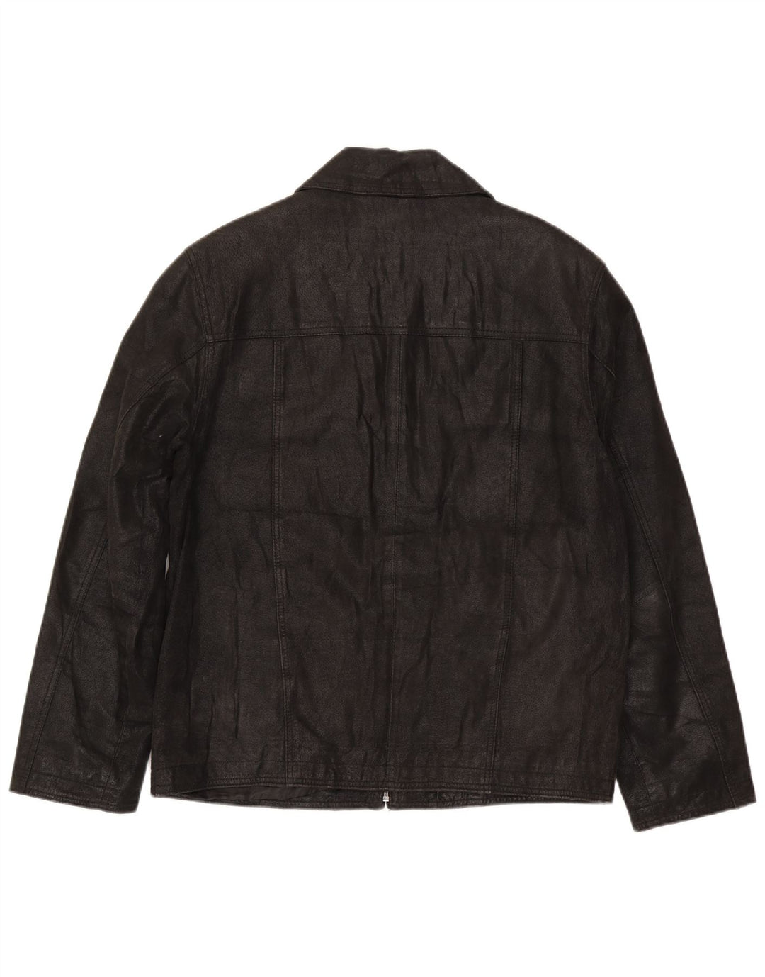 In Extenso Chaqueta de cuero para hombre UK 38 Medium Black